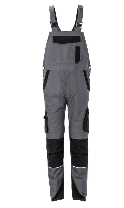 Planam Herren Latzhose MG 260 Reinweiß - Arbeitshose Mit Vielen Taschen